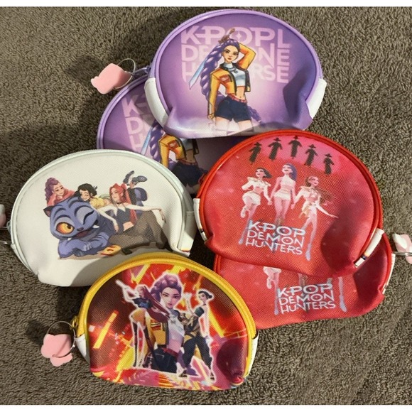 The Unbranded Brand Handbags - Kpop Demon Hunters Zipper Coin Pouch/Purse Bundle 6 Pack NEW